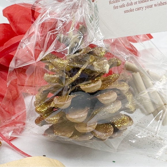 Yule Wishing Blessing Intention Pine Cone Fire Starter Celebration Holiday Decor - Picture 3 of 6